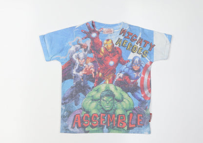 Marvel Avengers Boys Blue T-Shirt, Size 3-4 Years