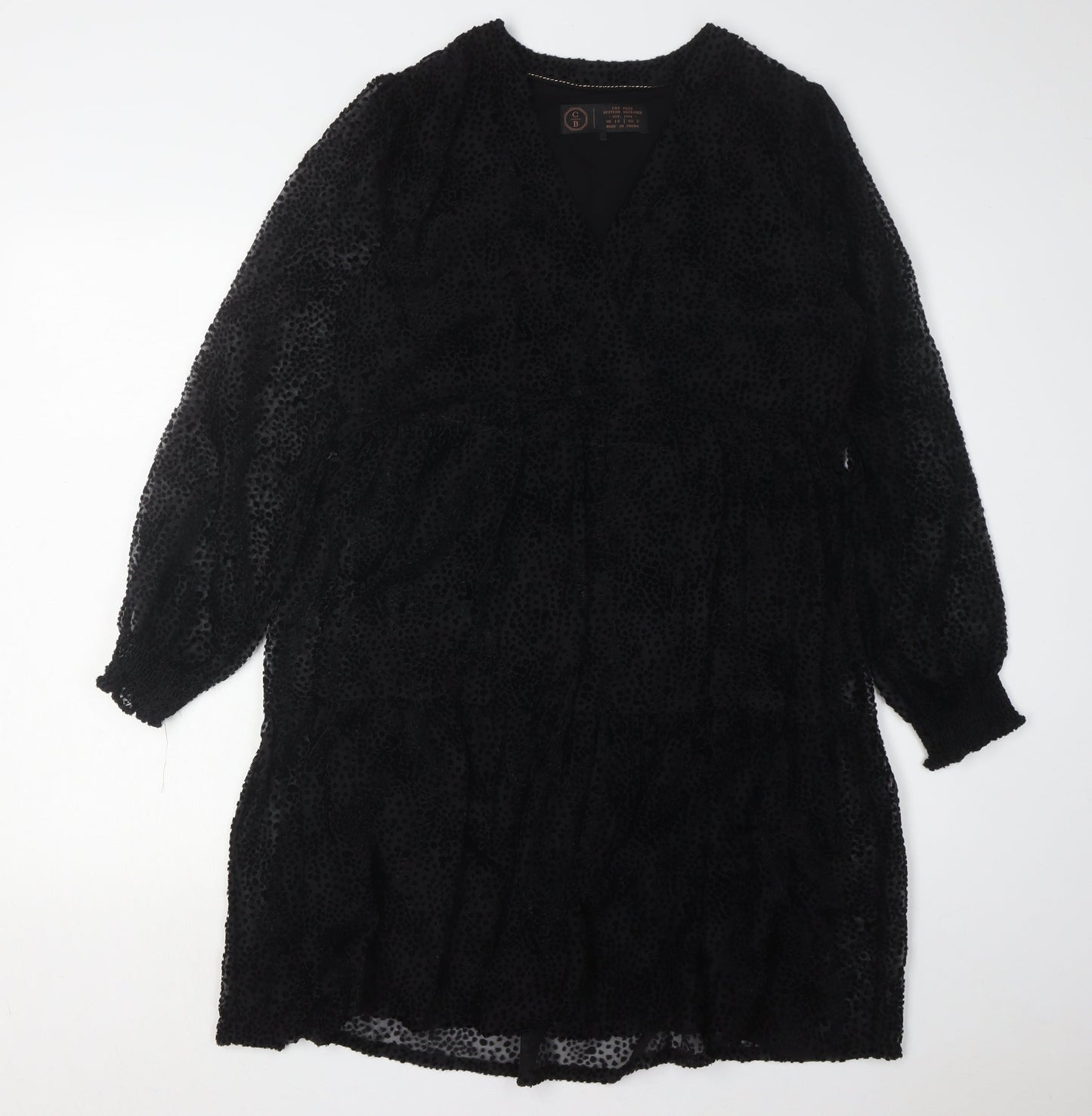 Fat Face Women’s Black Animal Print Dress Size 10