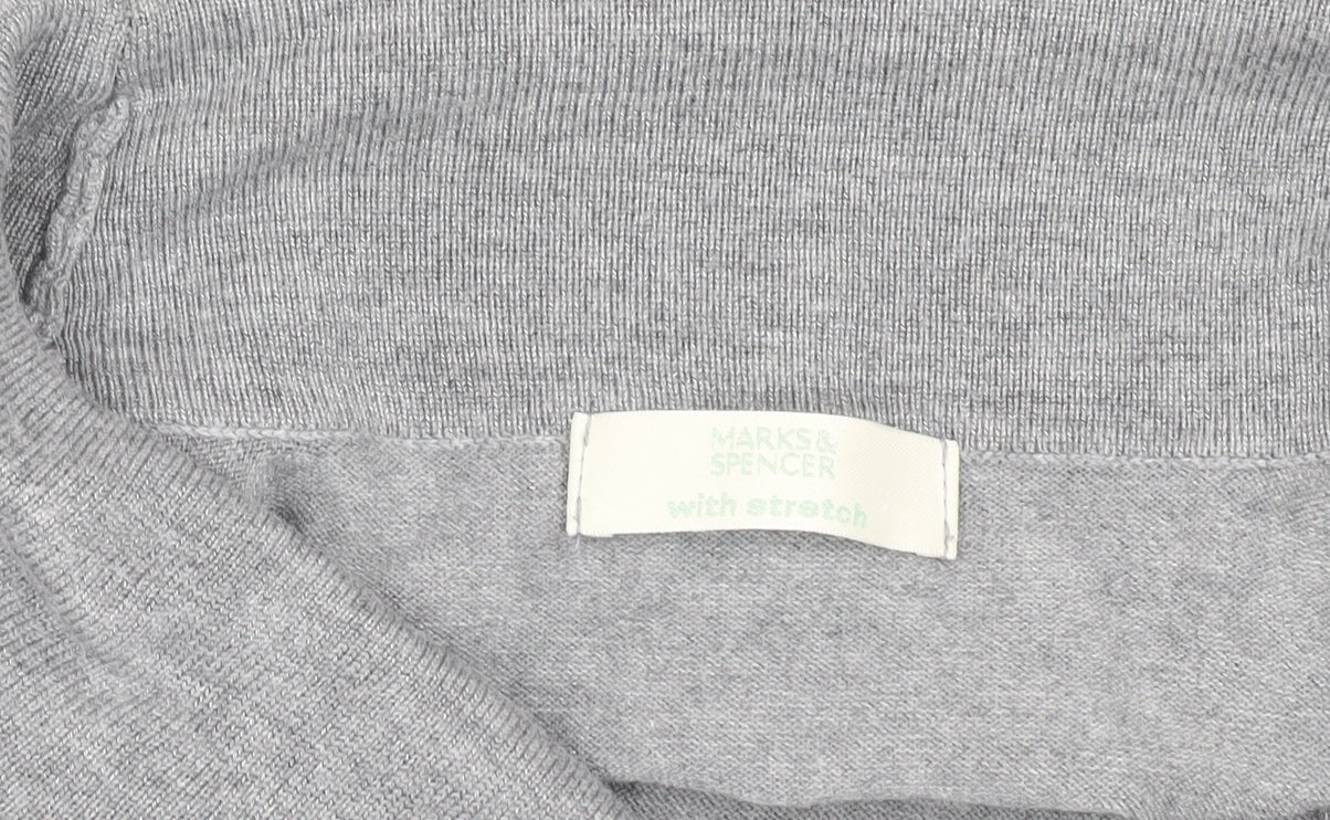 Womens UK Size 10 Marks and Spencer Grey Pullover Jumper