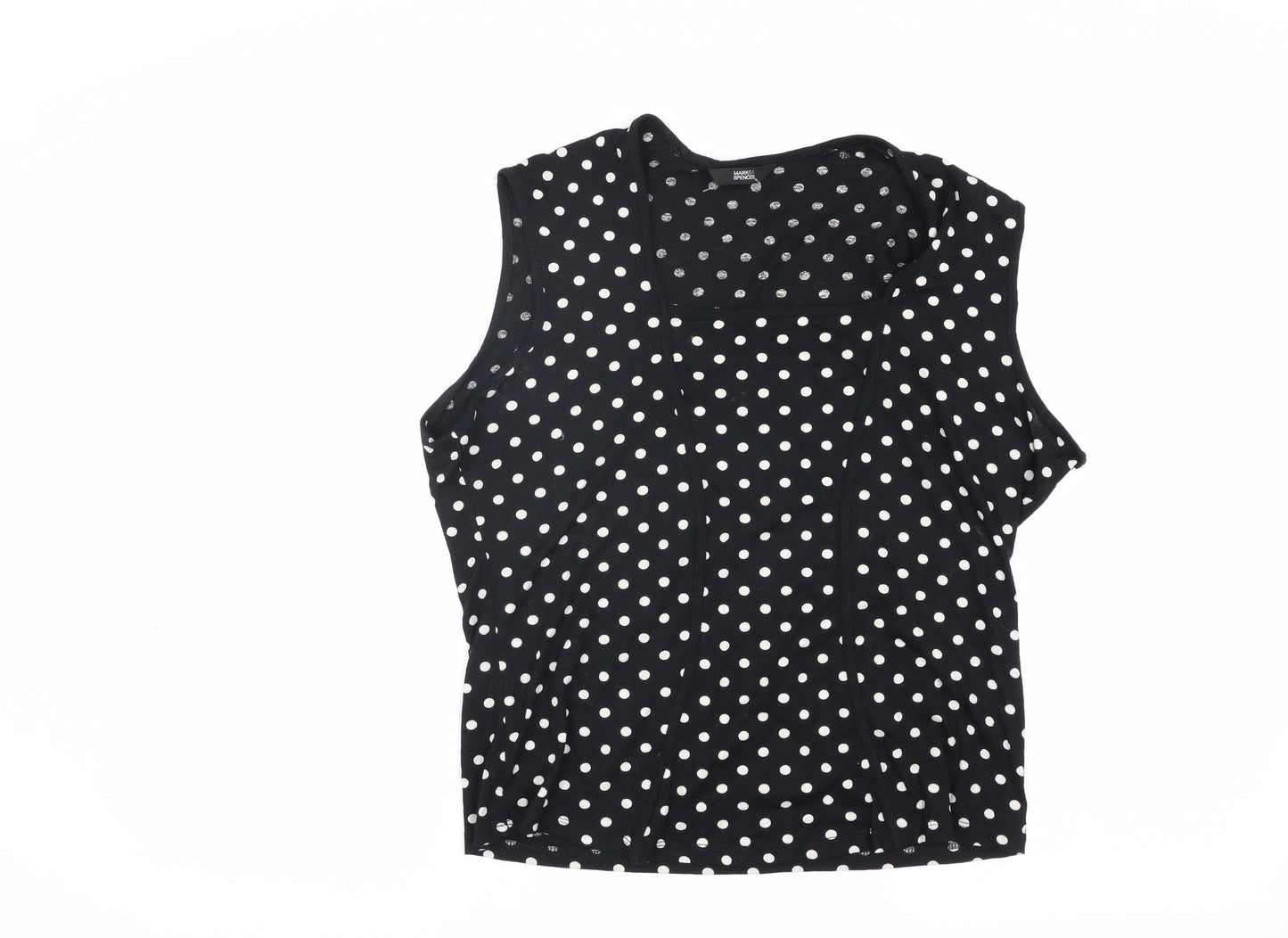 Womens UK Size 16 Marks and Spencer Black  Tank