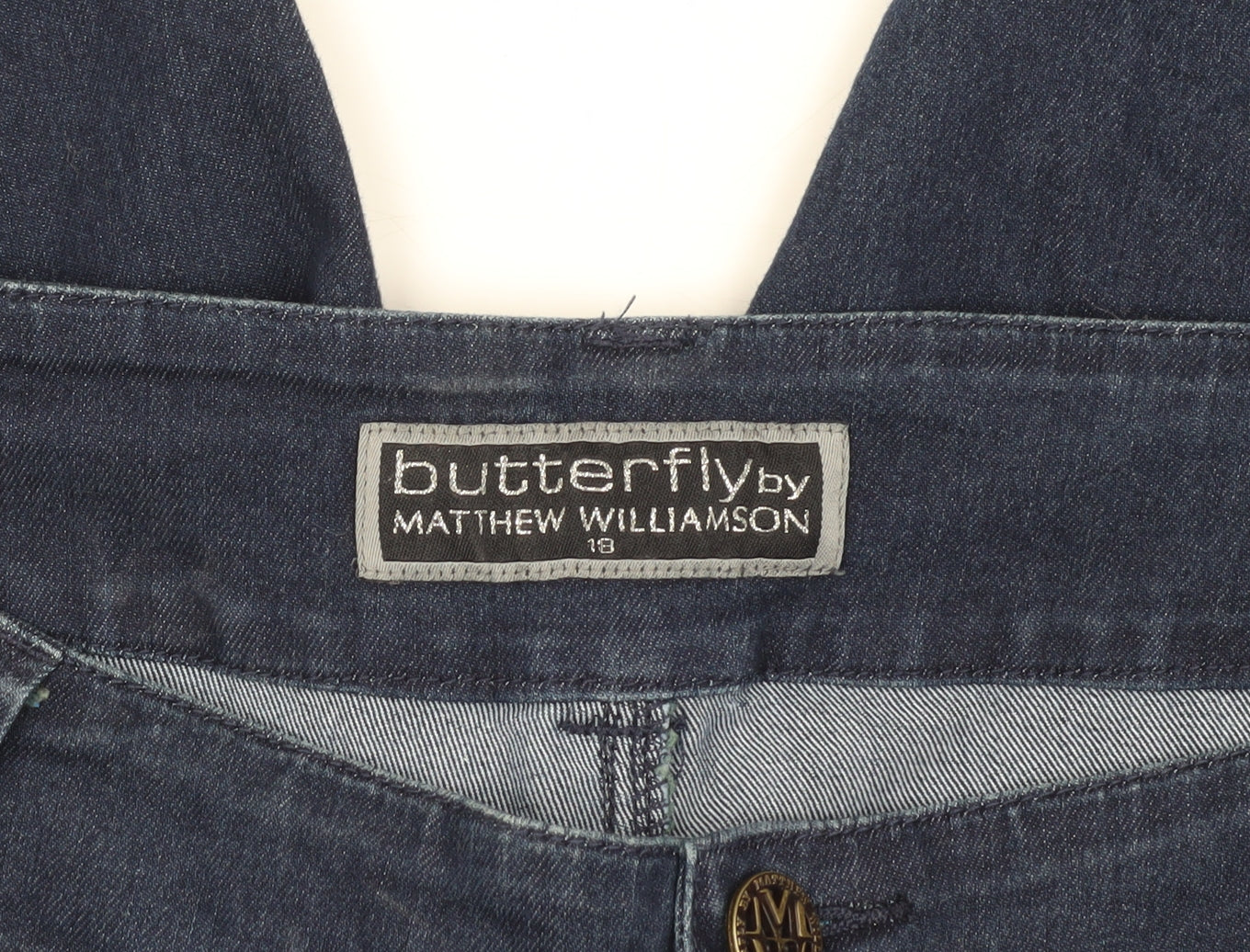 Butterfly by Matthew Williamson Women's Blue Skinny Jeans