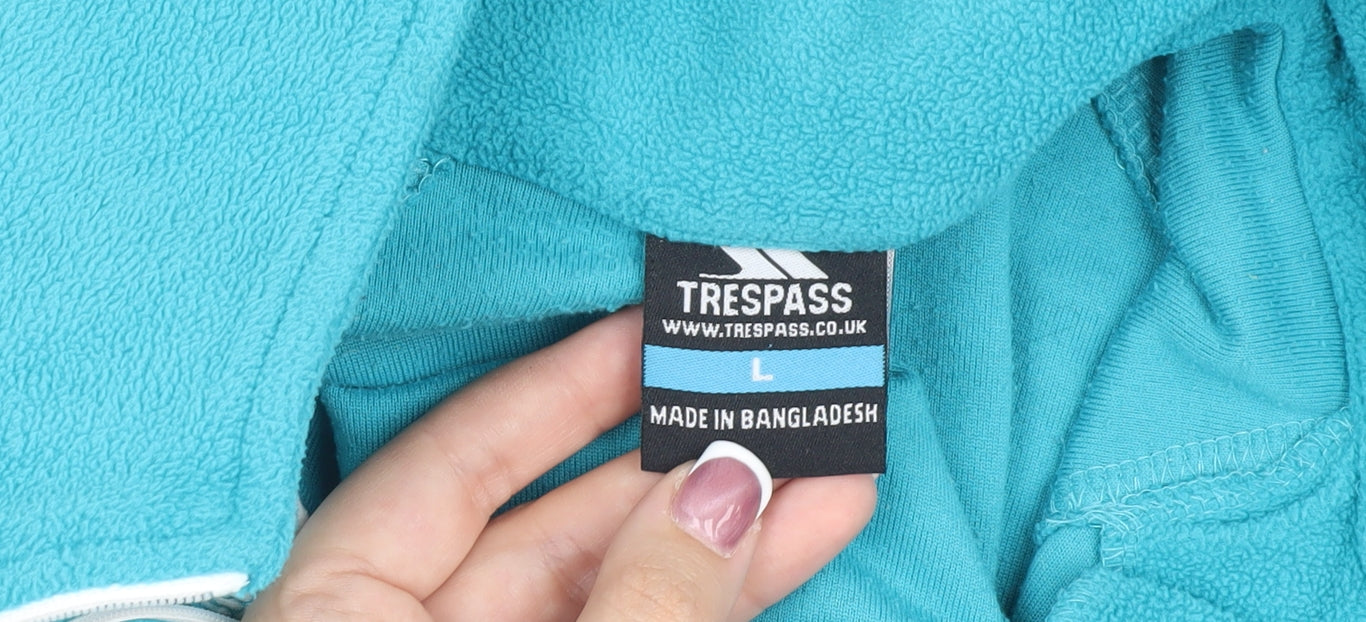 Trespass Unisex Kids Blue Zip Fleece Sweatshirt Size L