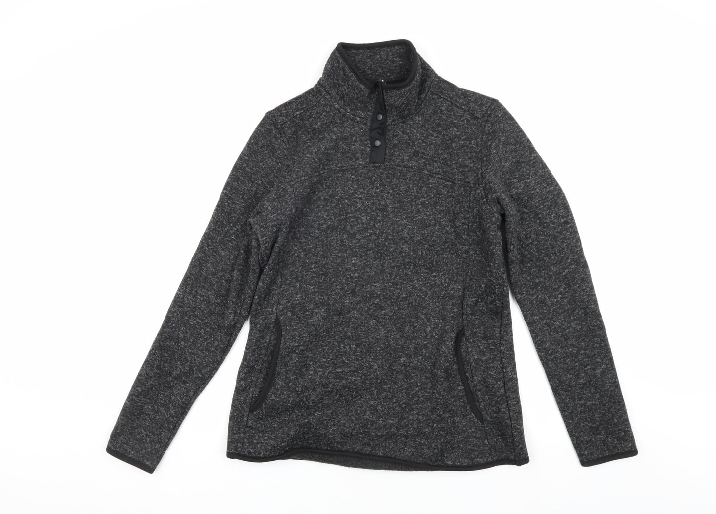 Womens UK Size 14 Mountain Warehouse Grey Henley Sweatshirt