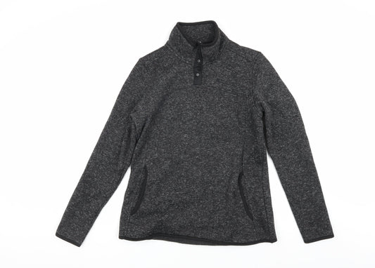 Womens UK Size 14 Mountain Warehouse Grey Henley Sweatshirt