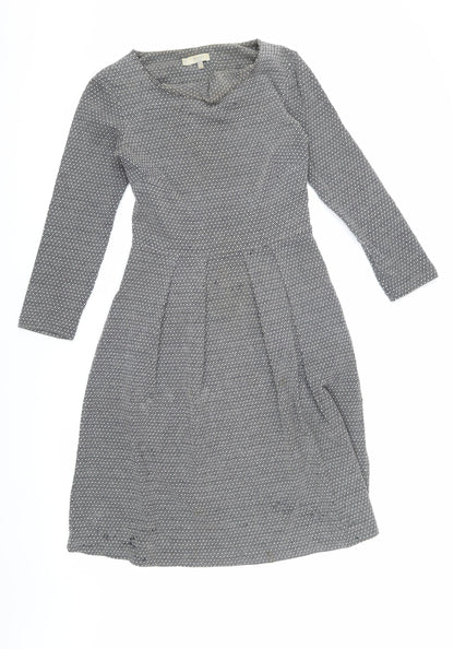 Hobbs Womens Grey Fit & Flare Dress Size 8