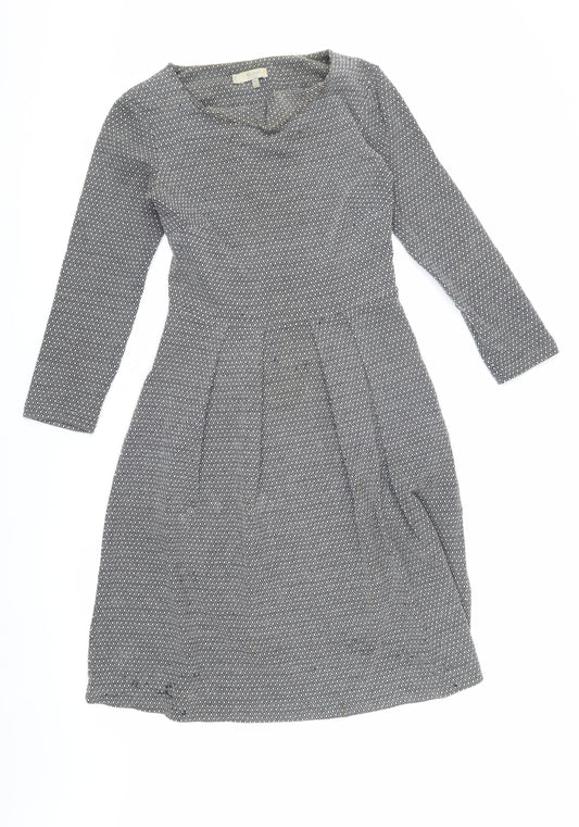 Hobbs Womens Grey Fit & Flare Dress Size 8
