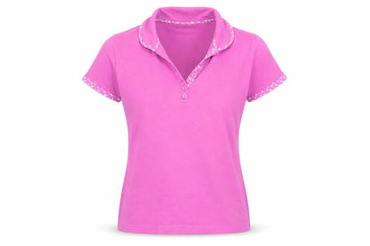Womens UK Size S Isle Pink Basic Polo
