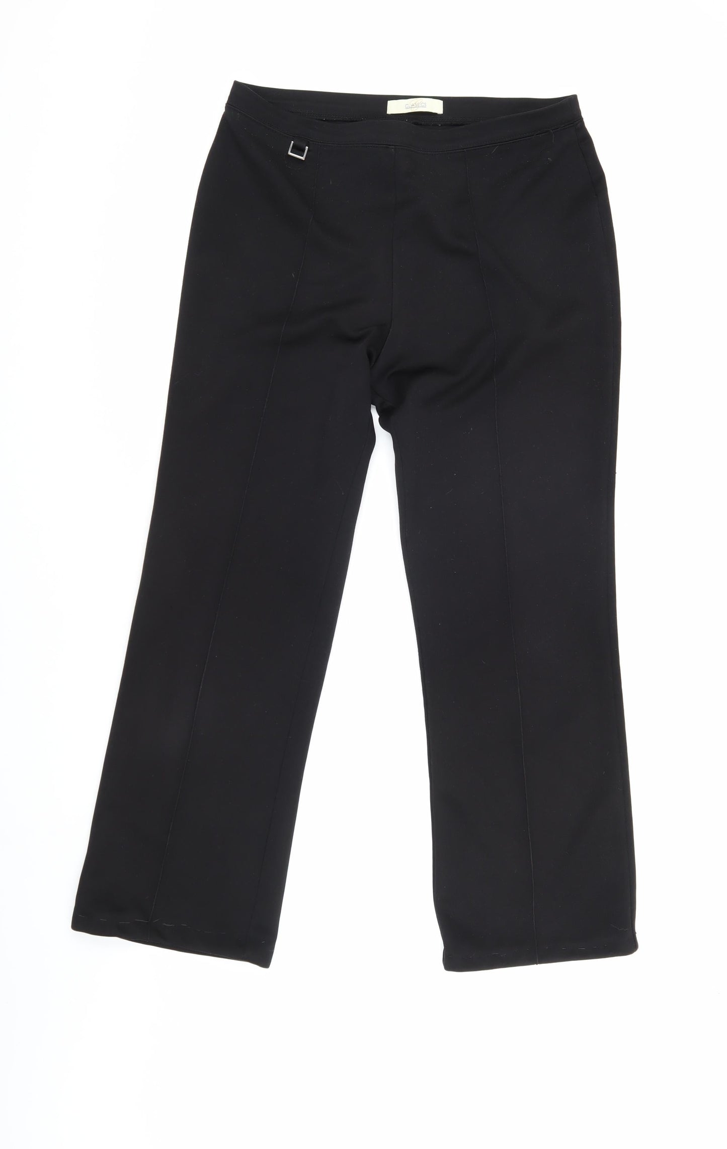 Classics Women's Black Regular Fit Trousers Size 14