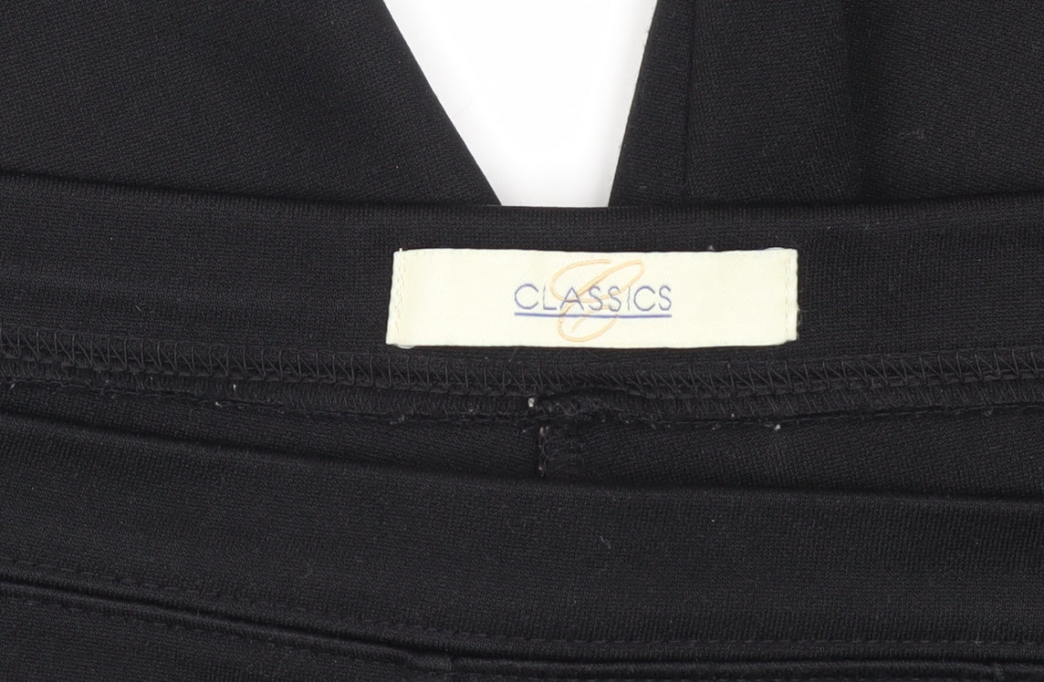 Classics Women's Black Regular Fit Trousers Size 14