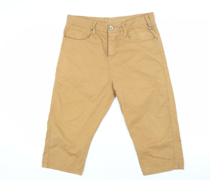 Soviet Men's Beige Chino Shorts - Size S