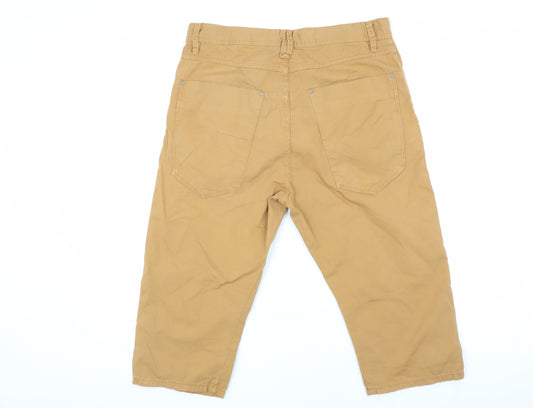 Soviet Men's Beige Chino Shorts - Size S