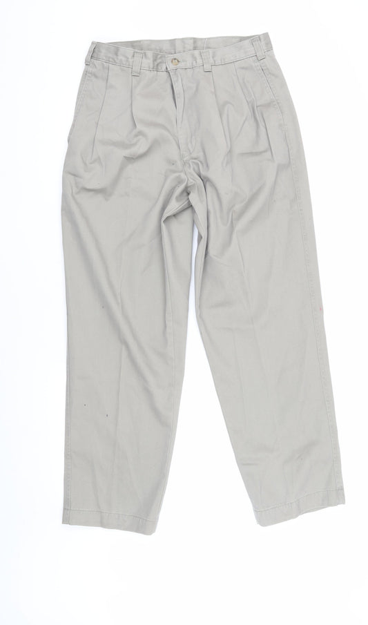 Marks & Spencer Men's Beige Cotton Dress Pants, Size 32