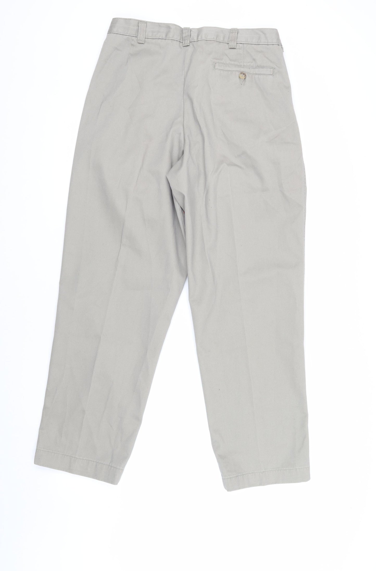 Marks & Spencer Men's Beige Cotton Dress Pants, Size 32