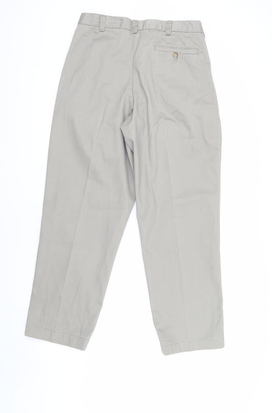 Marks & Spencer Men's Beige Cotton Dress Pants, Size 32