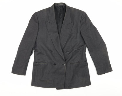 Mens UK Size 40 Pin Stripe Regular Grey Suit Jacket