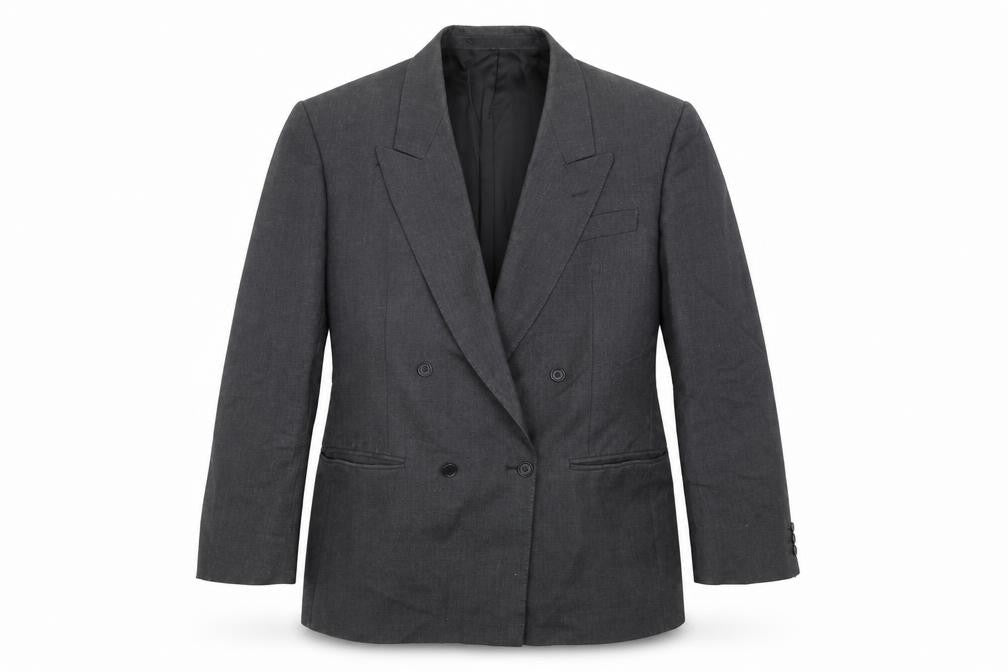 Mens UK Size 40 Pin Stripe Regular Grey Suit Jacket