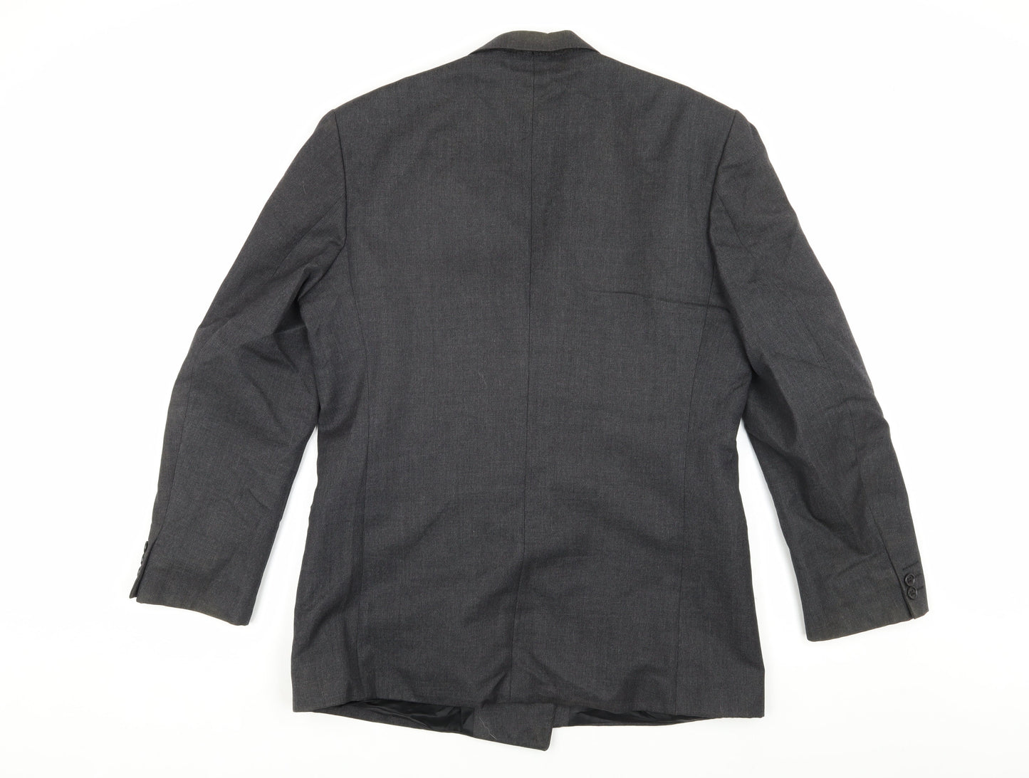 Mens UK Size 40 Pin Stripe Regular Grey Suit Jacket