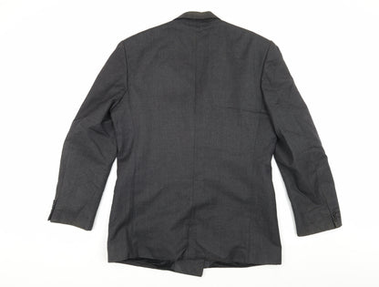 Mens UK Size 40 Pin Stripe Regular Grey Suit Jacket
