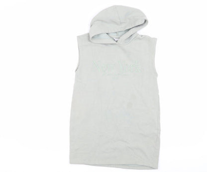 Candy Couture Boys Grey Sleeveless Hoodie Age 9