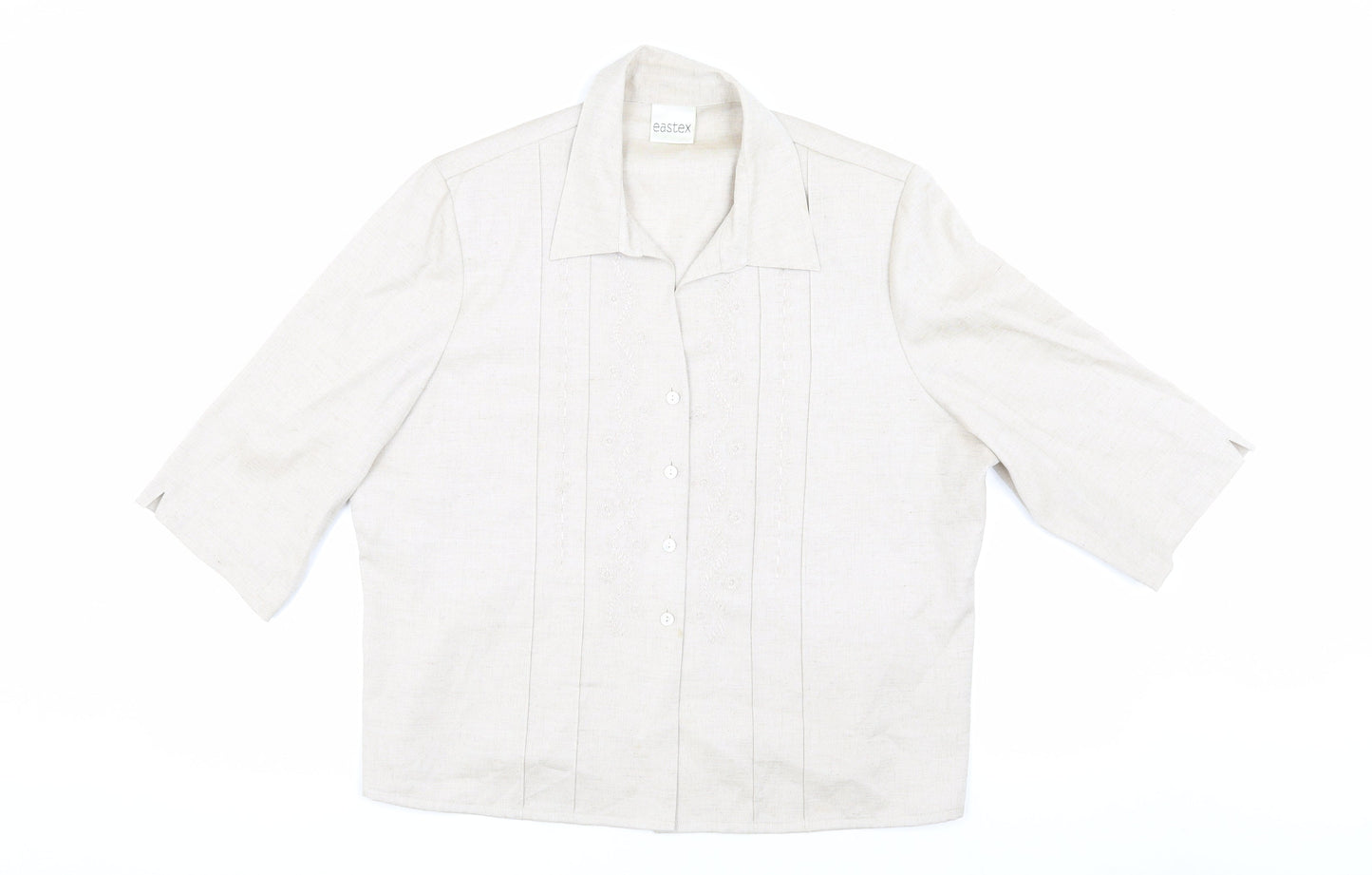 Womens UK Size 16 Eastex Beige  Blouse