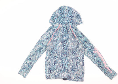 Pineapple Girls Blue Hooded Animal Print Jacket 11-12 Years