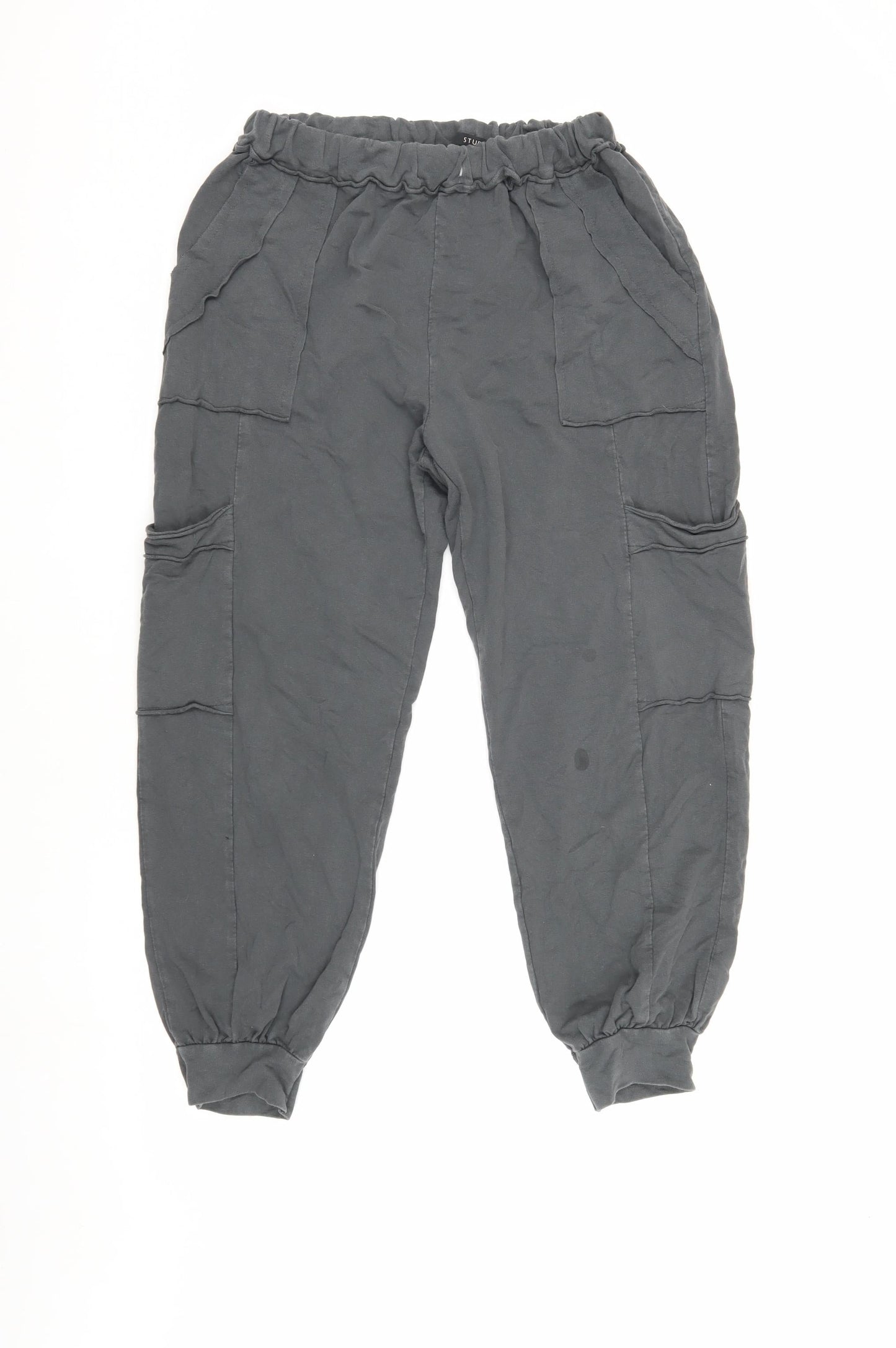 Studio Women's Black Cargo Trousers - Size XL, Relaxed Fit