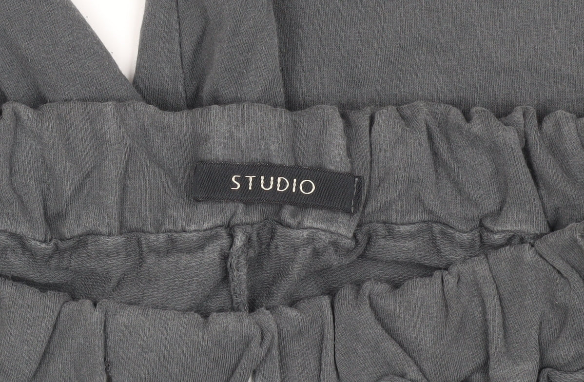 Studio Women's Black Cargo Trousers - Size XL, Relaxed Fit