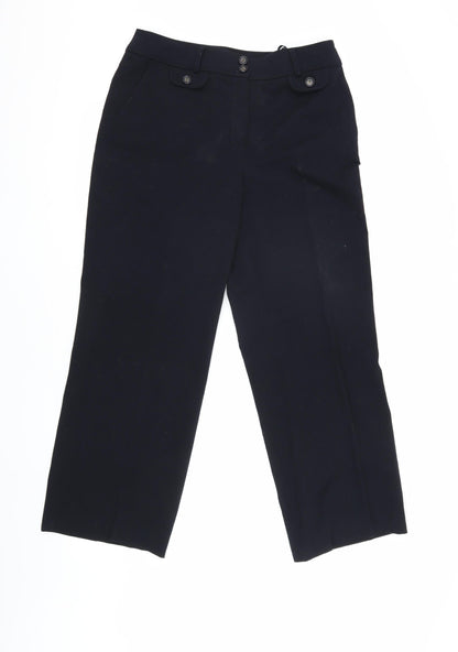 Womens UK Size 10 Gelco   Black Trousers