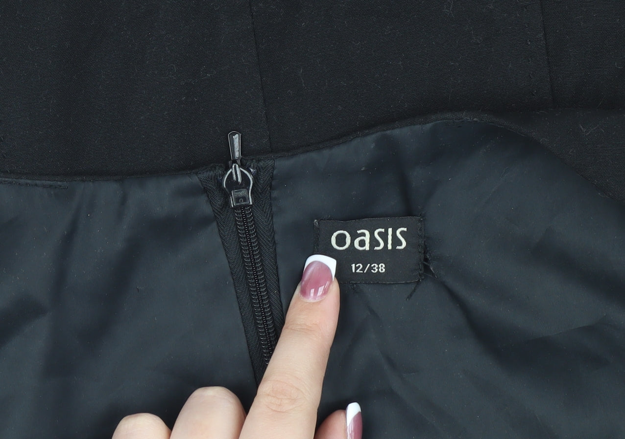 Oasis Women's Black Sheath Dress Size 12