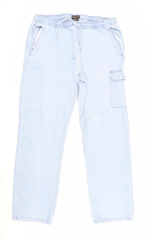 Atlasformen Men's 2XL Blue Cargo Jeans, Relaxed Fit