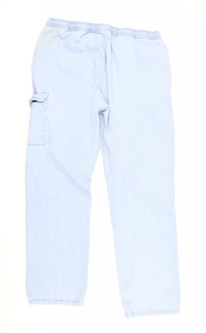 Atlasformen Men's 2XL Blue Cargo Jeans, Relaxed Fit