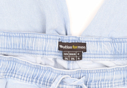 Atlasformen Men's 2XL Blue Cargo Jeans, Relaxed Fit