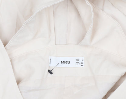 MNG Women's Beige S Pinafore Dress with Buttons