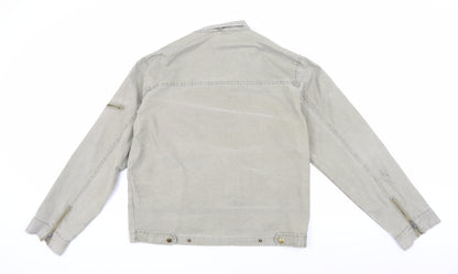 Mens UK Size M Fashion Union Beige Biker Coat