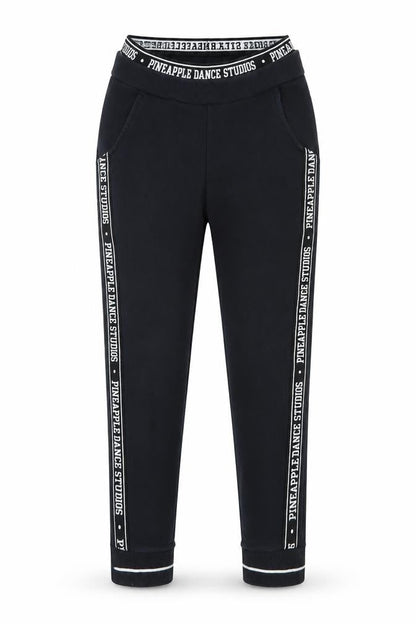Front view of Primark girls’ black dance trousers, size 10-11