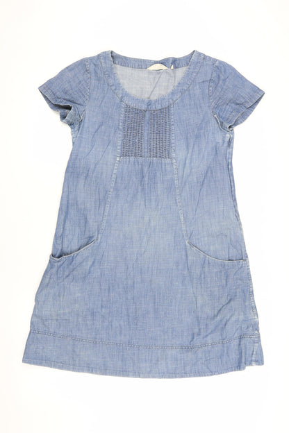 Seasalt Women's Blue Cotton Shift Dress Size 10