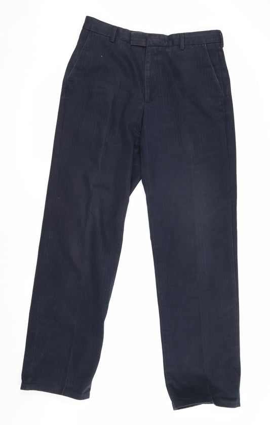 Marks and Spencer Men's Blue Trousers, Size 34