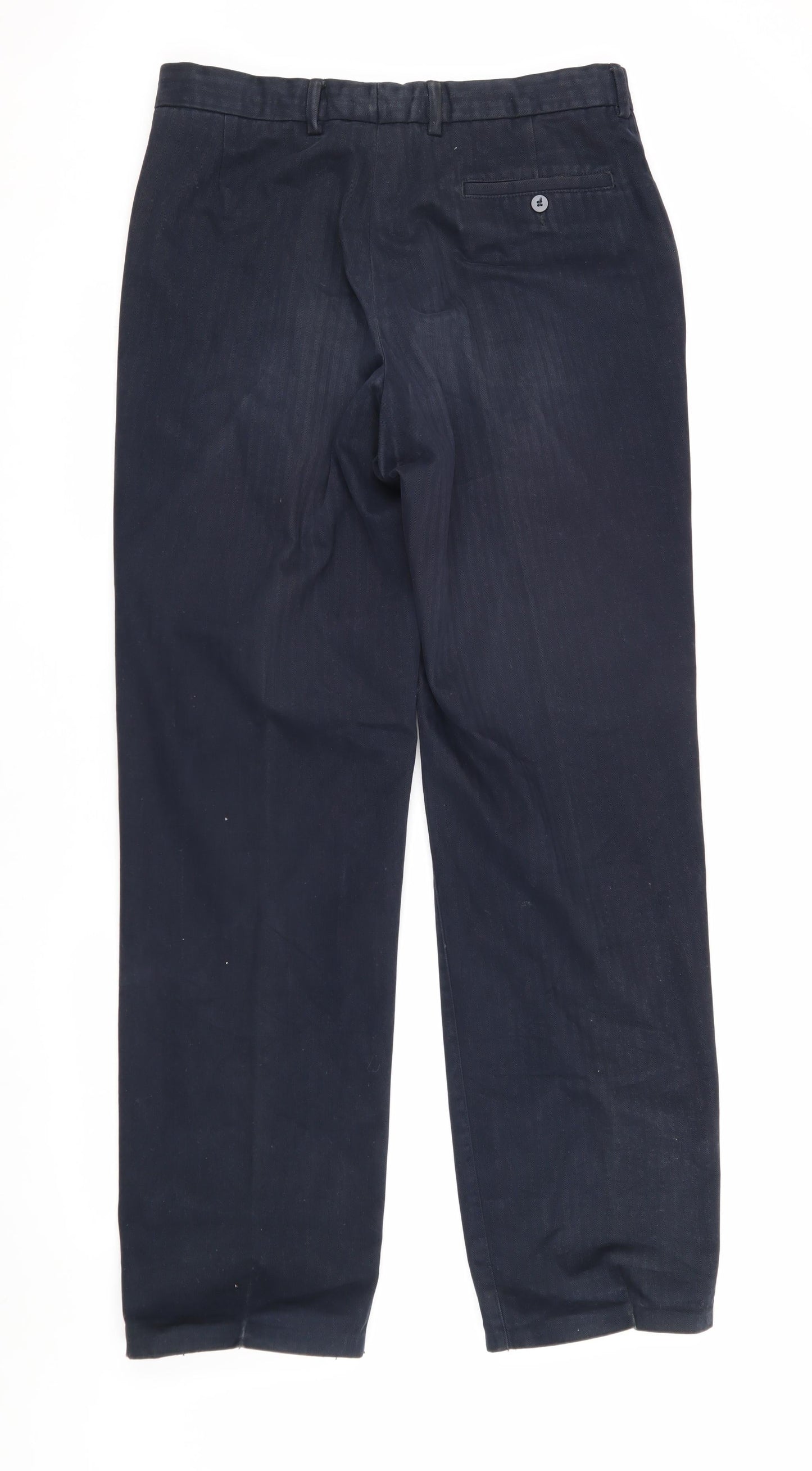 Marks and Spencer Men's Blue Trousers, Size 34