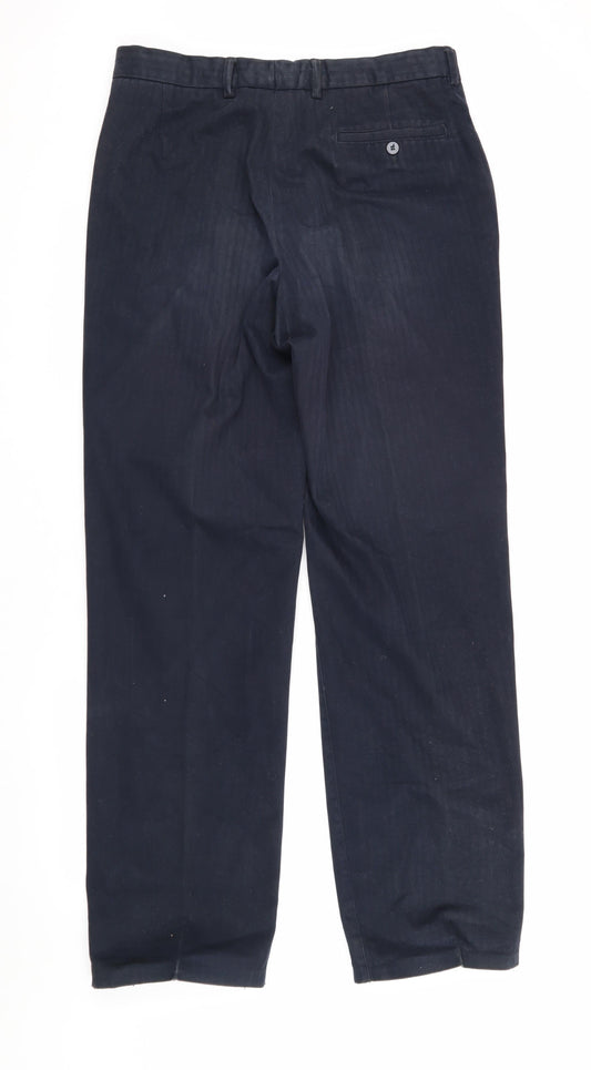 Marks and Spencer Men's Blue Trousers, Size 34