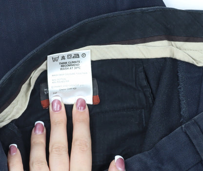 Marks and Spencer Men's Blue Trousers, Size 34