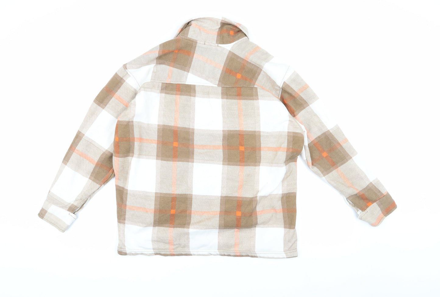 Boohoo Women's Beige Check Jacket Size S