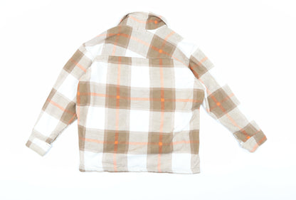 Boohoo Women's Beige Check Jacket Size S