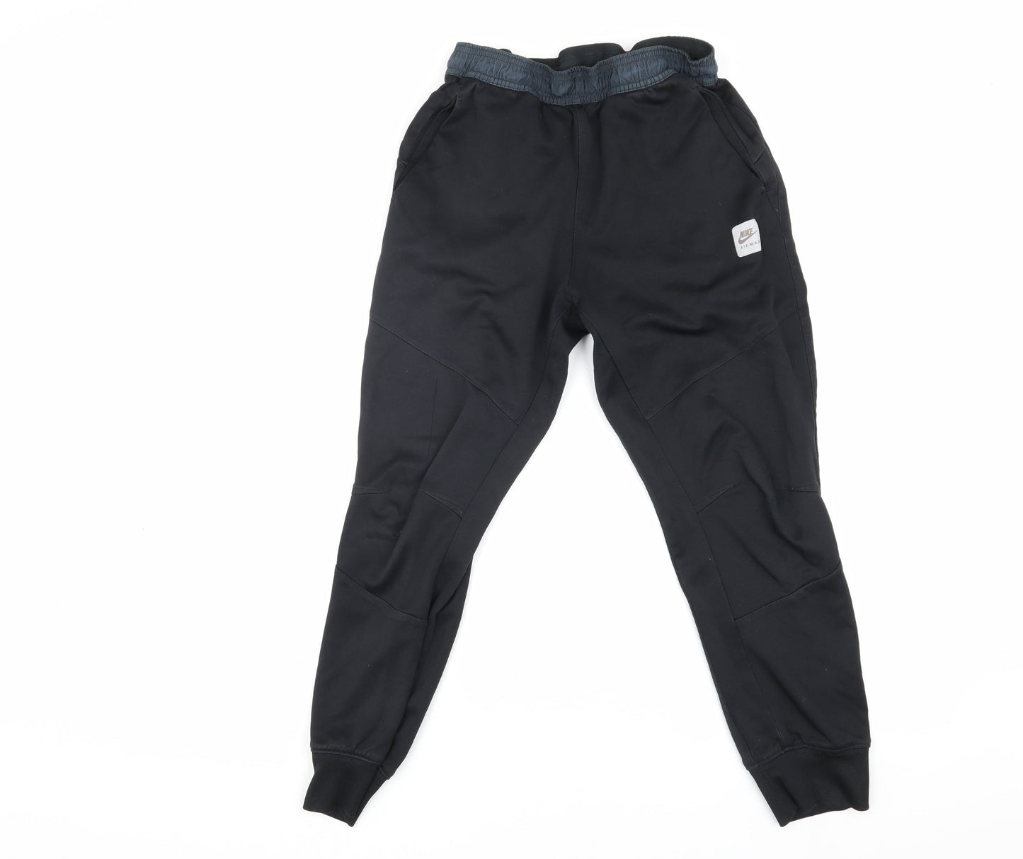 Nike Boys Black Jogger Trousers, Size L with Elastic Waist
