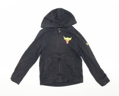 Under Armour Boys Black Basic Jacket, Cotton Blend