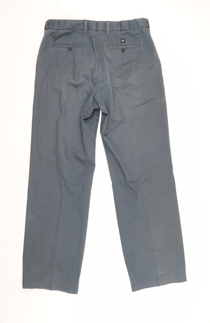 Marks and Spencer Men's Blue Chino Trousers, Size L