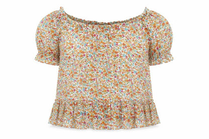 Zara Women's Multicoloured Floral Off Shoulder Blouse XS