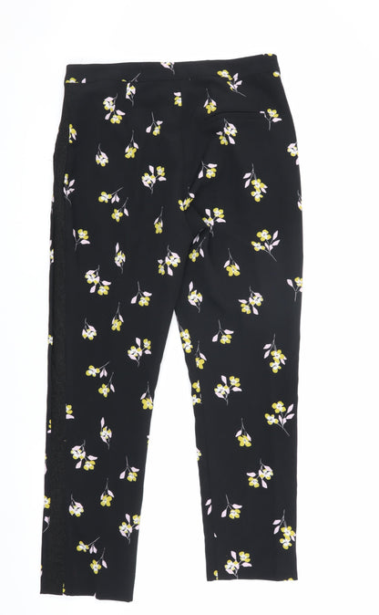 Soaked in Luxury Women's Black Floral Trousers M