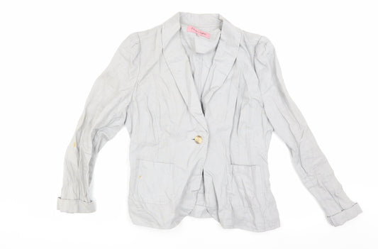 Phase Eight Women's Grey Linen Blazer, Size 12