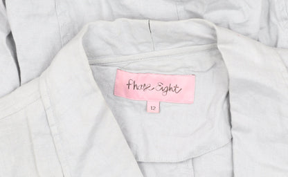Phase Eight Women's Grey Linen Blazer, Size 12