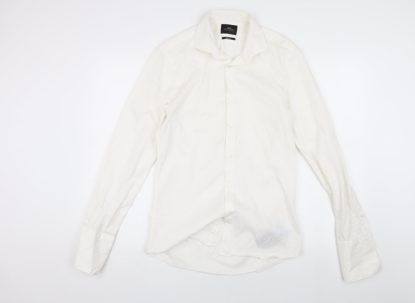Moss London Men's White Button-Up Shirt Size 38